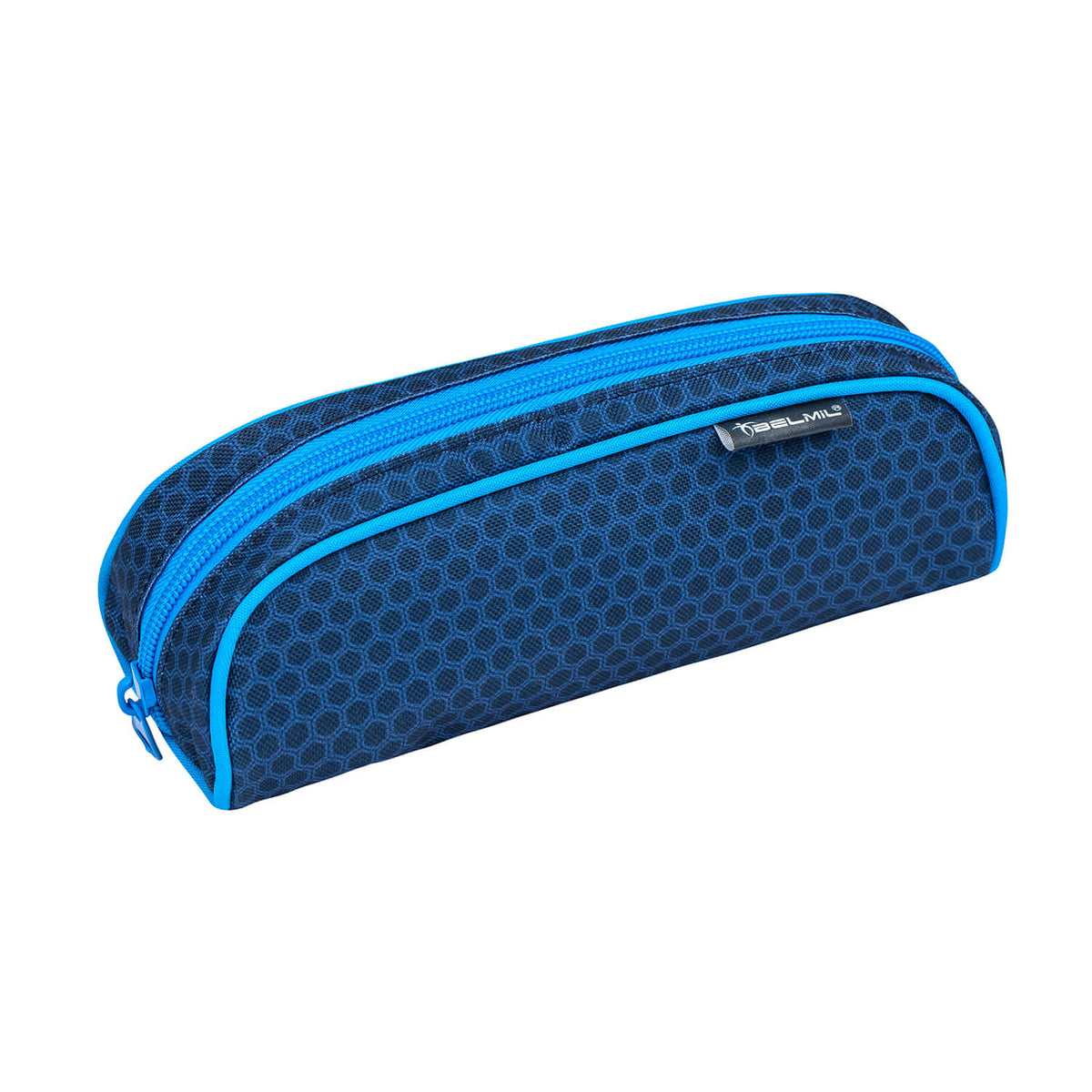 All components of the Mini-Fit Racing Blue Neon schoolbag set 4 pcs, designed for comfort and practicality, perfect as an Ergonomic School Bag Set for Boys – Belmil.