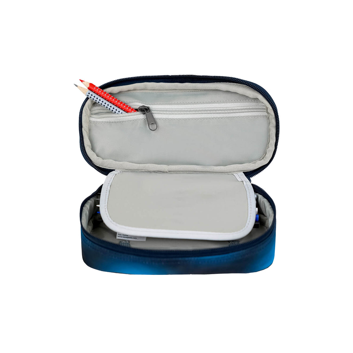 Wave Hazy Blue Pencil pouch