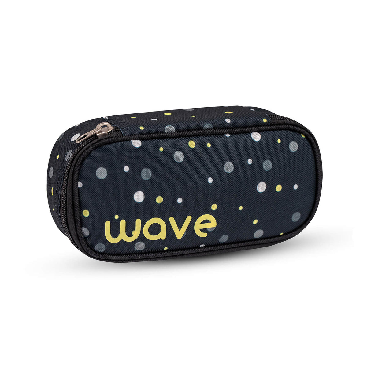 Wave Black and Yellow Dots Pencil pouch