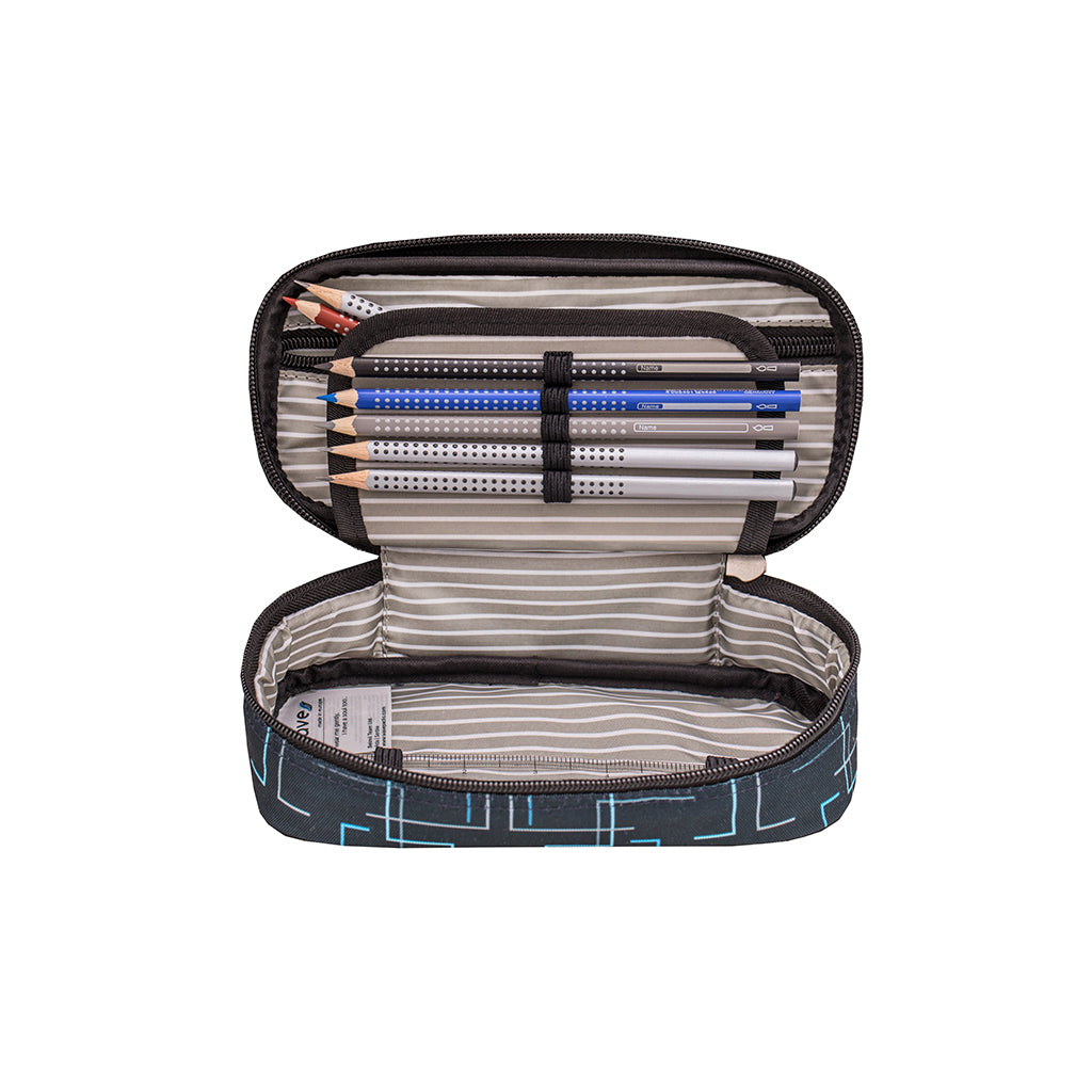 Wave Cubic Neon Blue Schlamperbox