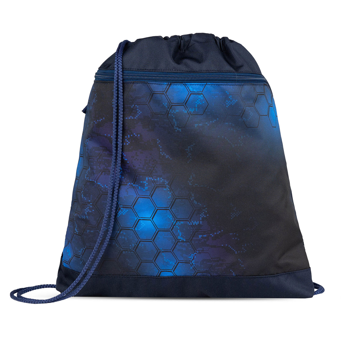 Close-up of the reflective elements on the Belmil Classy Ergonomic School Bag Set for Boys “Game On!” Design + Dinosaur Raincoat – 5-Piece Back-to-School Bundle ensuring visibility and safety in low light.