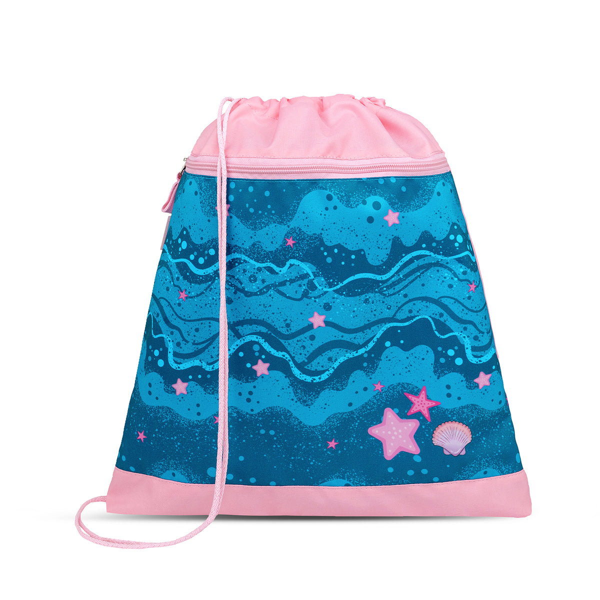 Side view of the Belmil Maxi Pack Shining Fairy School Back Set for Girls – 5-Piece Set + Interchangeable Pegasus Patch Set highlighting its spacious compartments and organizational features.