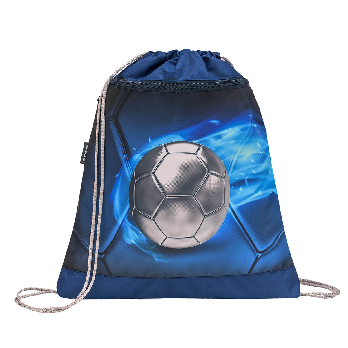 Interior compartments of the Ergonomic School Bag Set for Boys– Belmil Classy Football 4 (4 pcs) designed for organizing school supplies.