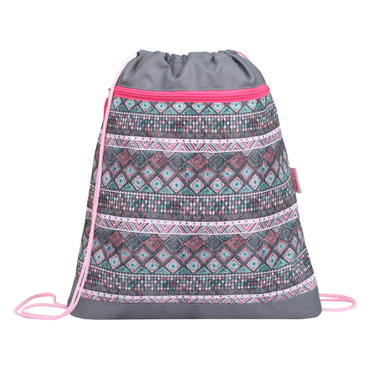 Belmil Mini-Fit Ergonomic School Bag Set “Horse Aruba Blue” Design + Unicorn Raincoat – 5-Piece Set designed for first graders with back expansion feature.