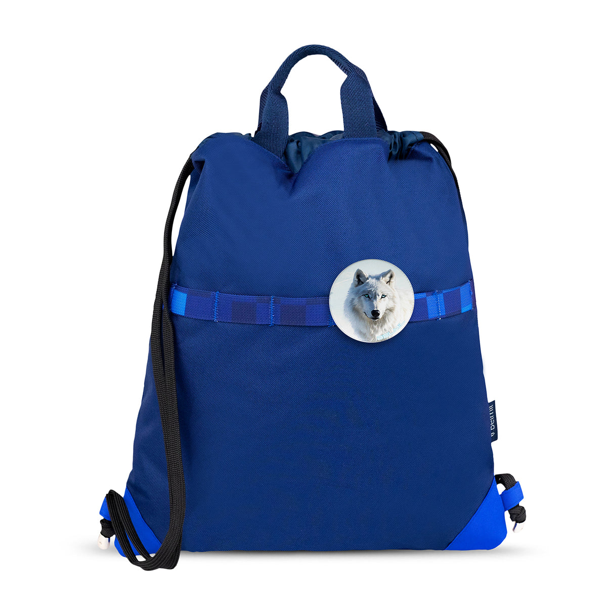 Logo and branding on the Premium Belmil School Bag Set for Boys – Maxi Plus Pixel Storm schoolbag set 6 pcs emphasizing its quality.
