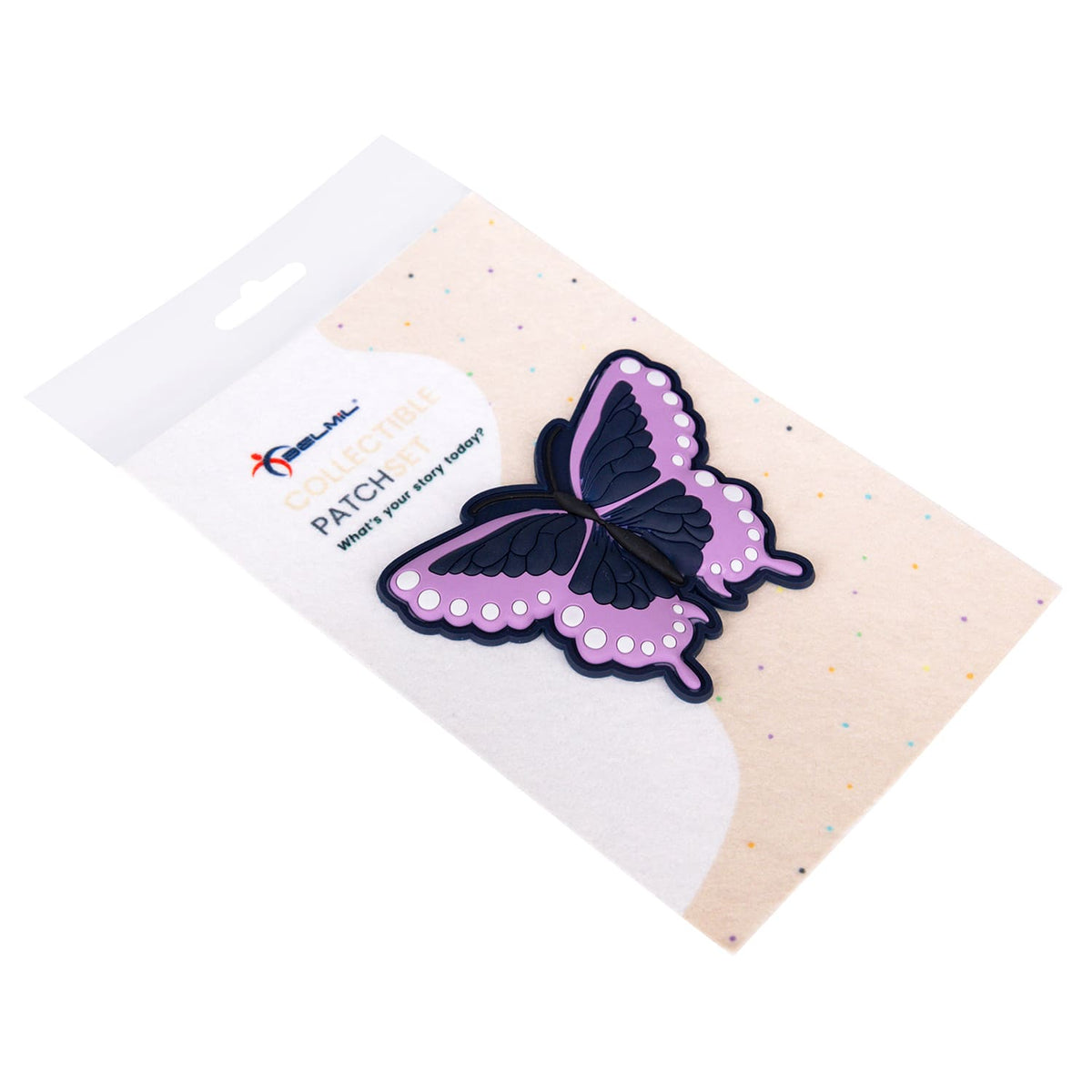 Velcro Gummi Patch Blue Butterfly