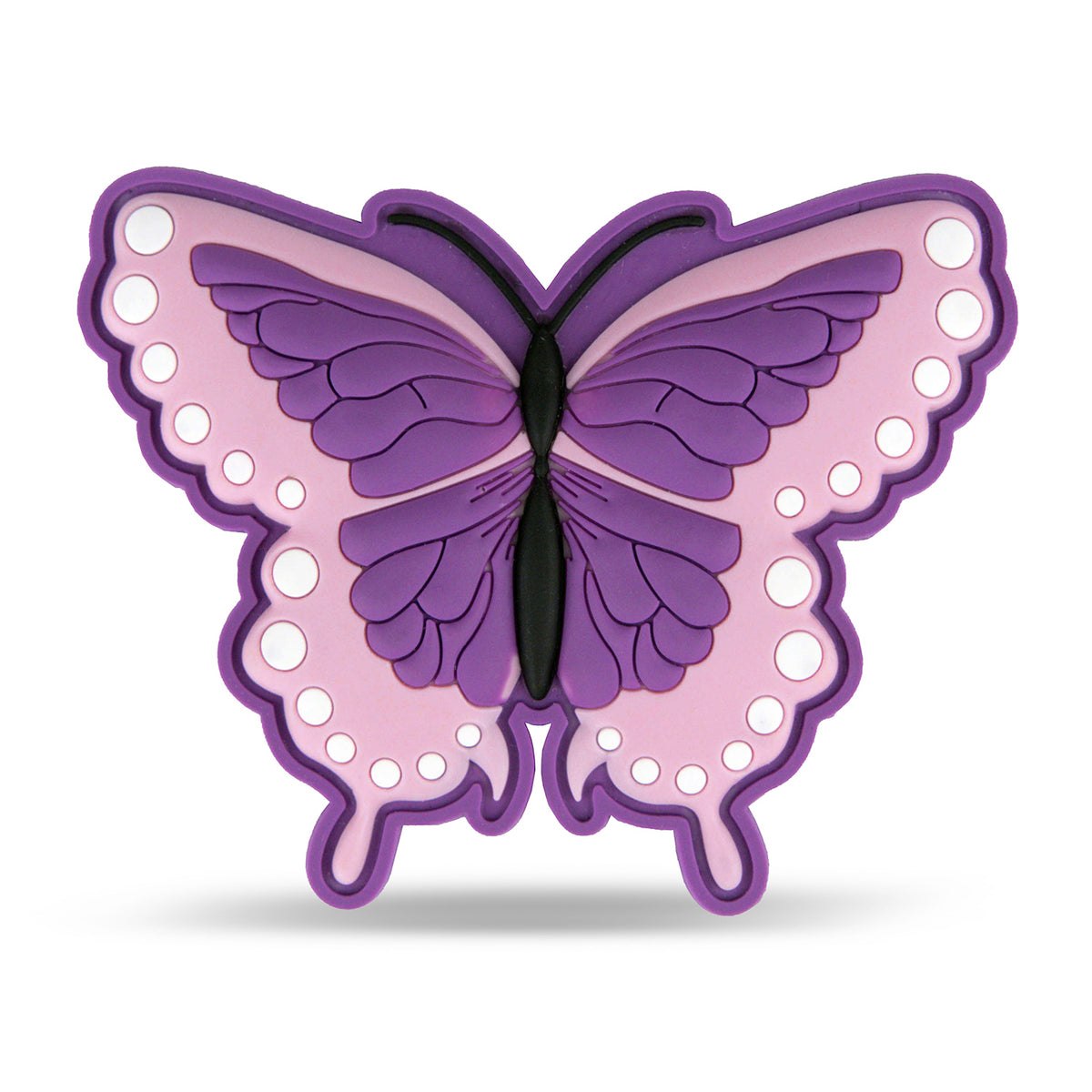 Velcro Rubber Patch Lavander- Rose Butterfly