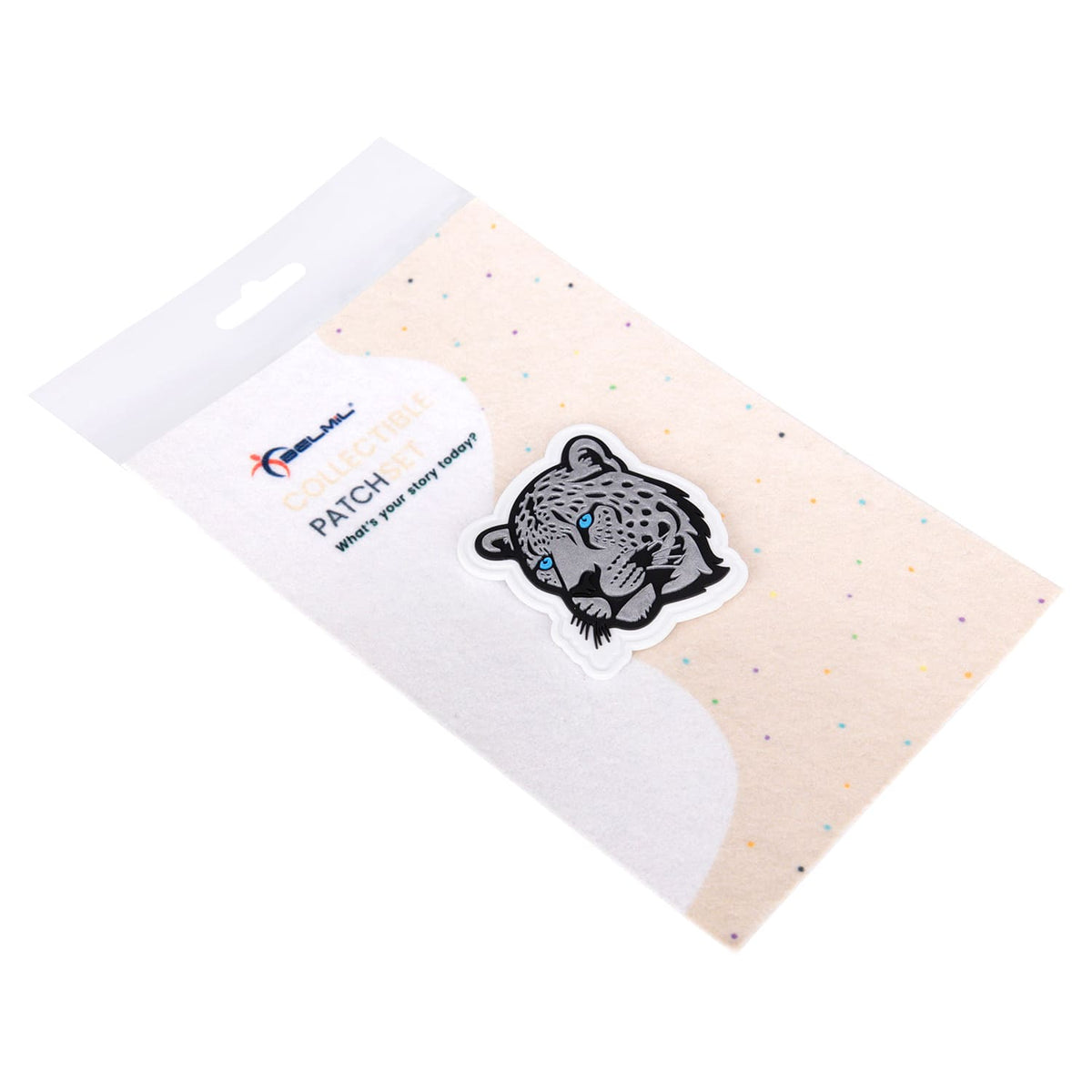 Velcro Gummi Patch White Jaguar