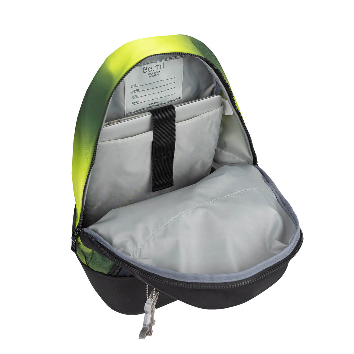 Premium Backpack & Fanny Pack Black Green Schoolbag 2pcs.