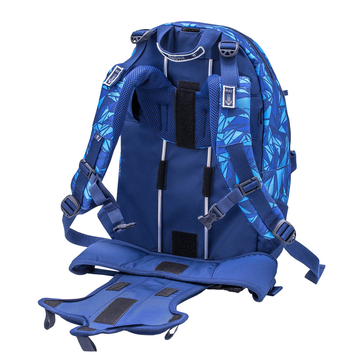 Premium Backpack & Fanny Pack Glacier Blue Schoolbag 2pcs
