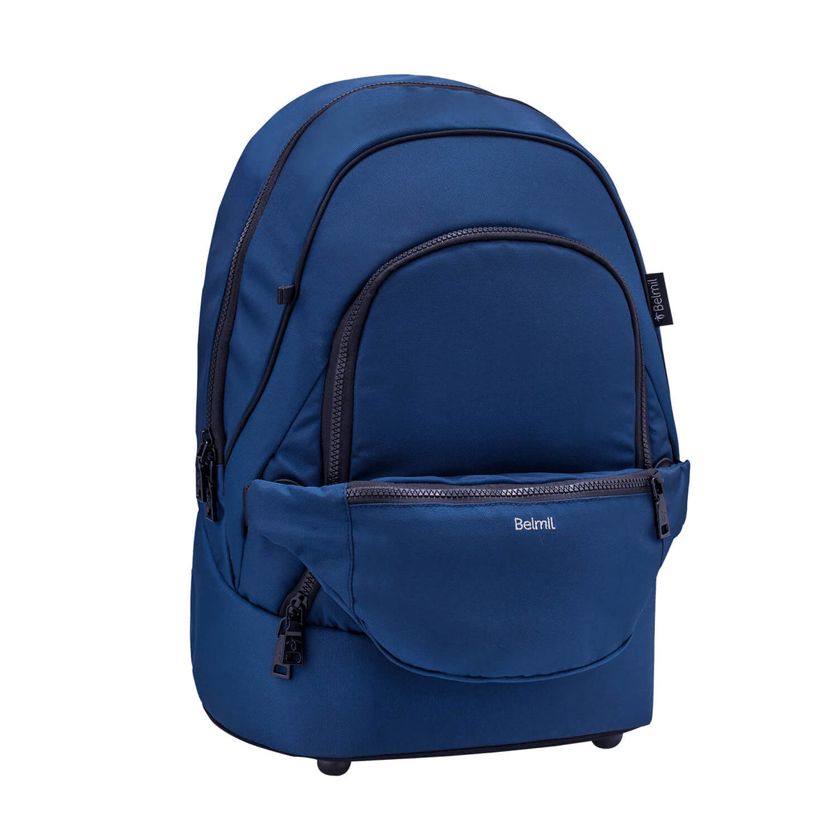 Premium Backpack & Fanny Pack Navy Blue Schoolbag 2pcs.