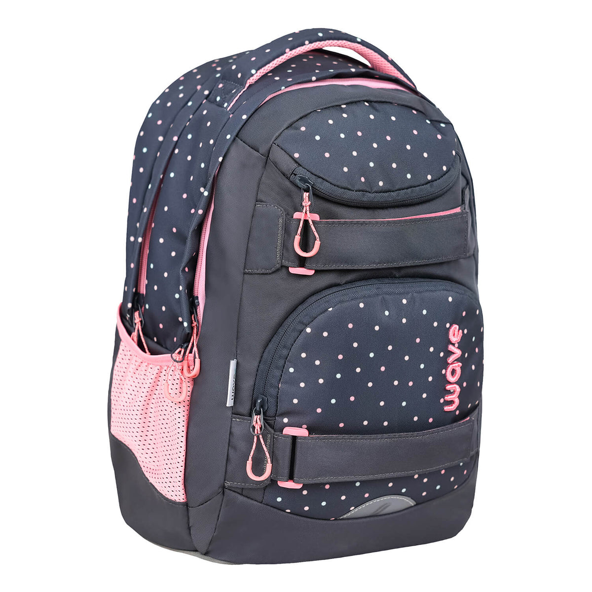 Wave Infinity Move Dots Pinky Schulrucksack