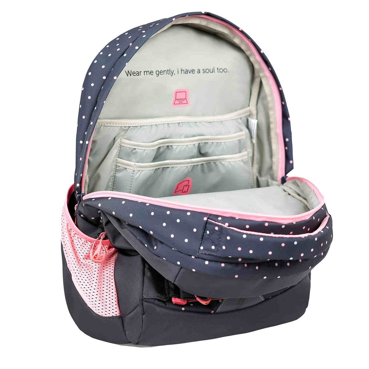 Wave Infinity Move Dots Pinky backpack Set 5 Pcs