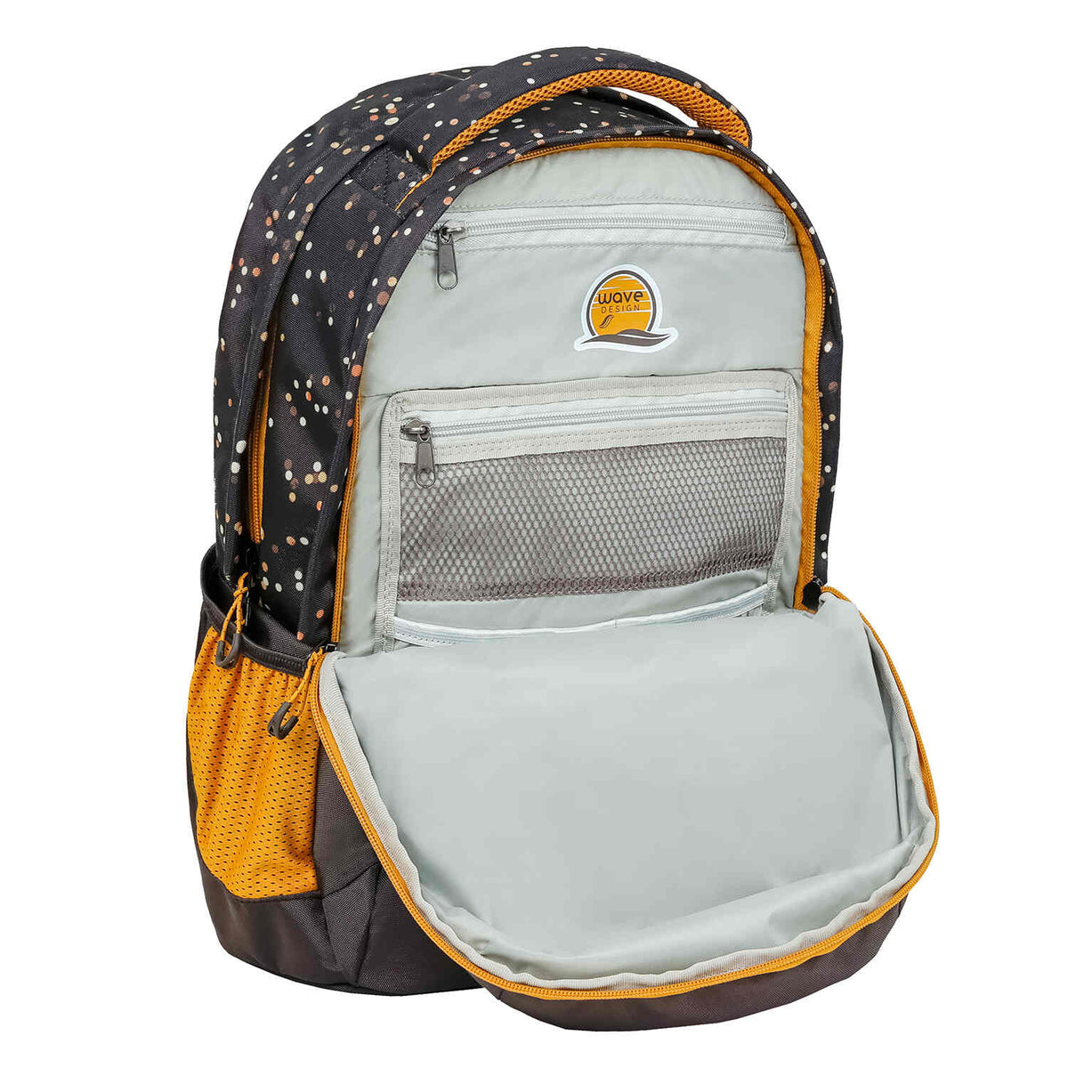 Wave Infinity Move Dots Sand Schulrucksack
