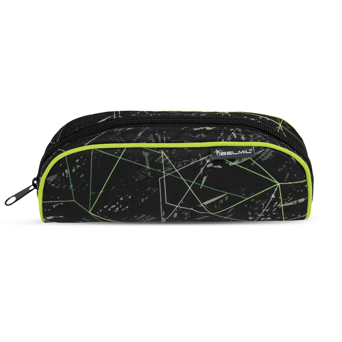A happy child carrying the Ergonomic School Bag Set for Boys– Belmil Classy Black Panther (4 pcs) to school.
