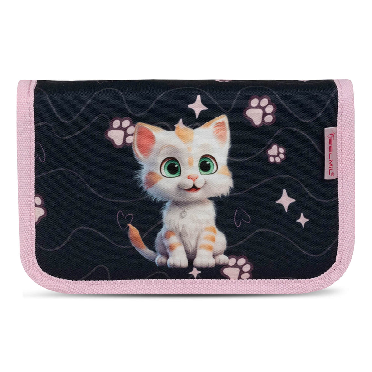 Classy Cute Kitten schoolbag set 4 pcs designed for first graders, ergonomic and lightweight from Belmil.