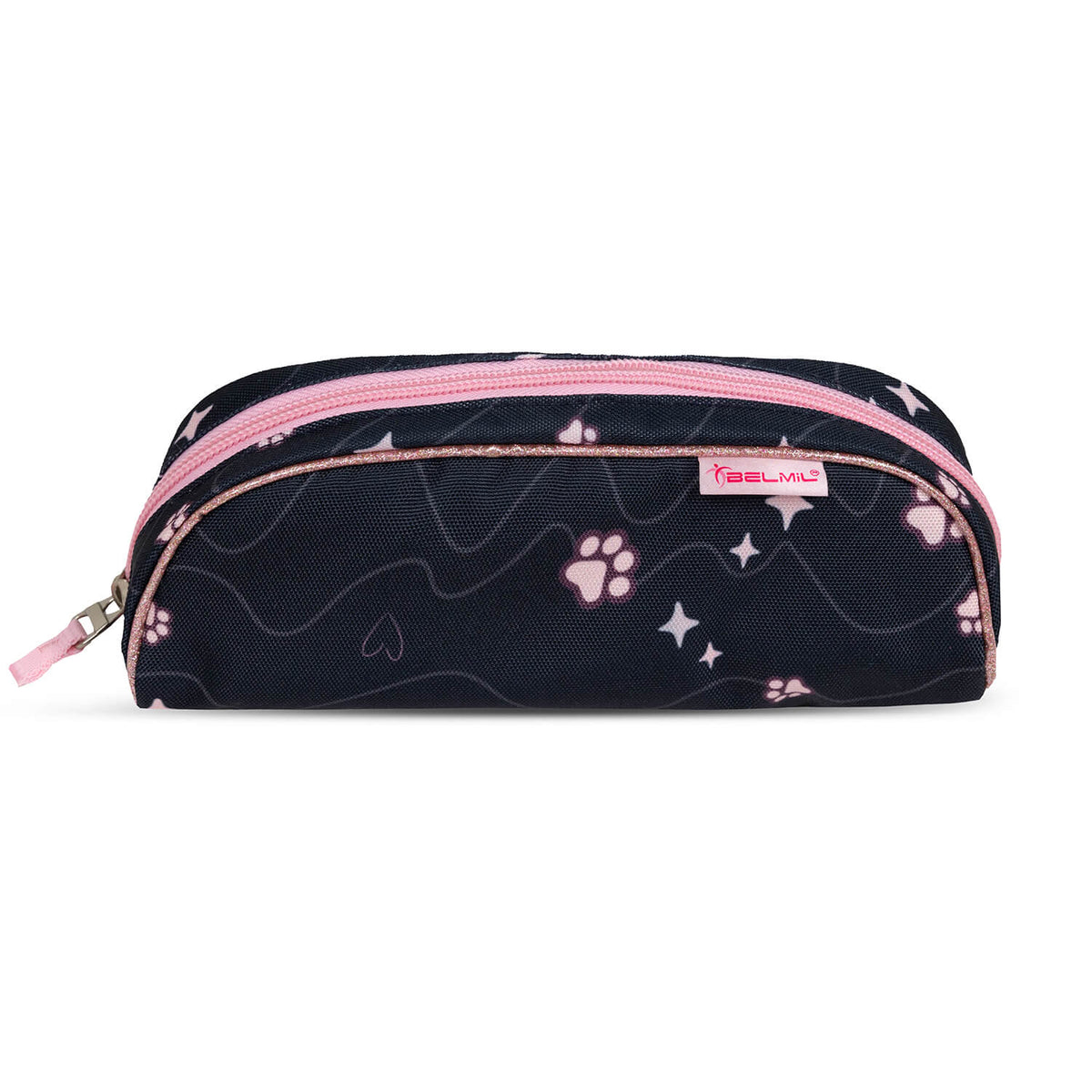 Happy first grader with the Classy Cute Kitten ergonomic school bag set 4 pcs by Belmil.