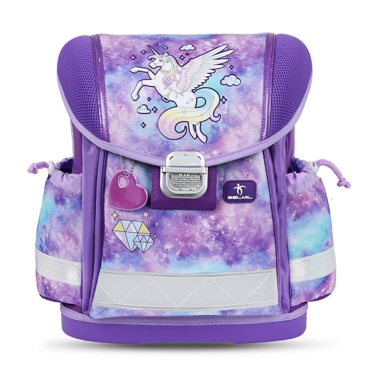 Classy Diamond Unicorn Schulranzen Set 4 tlg.