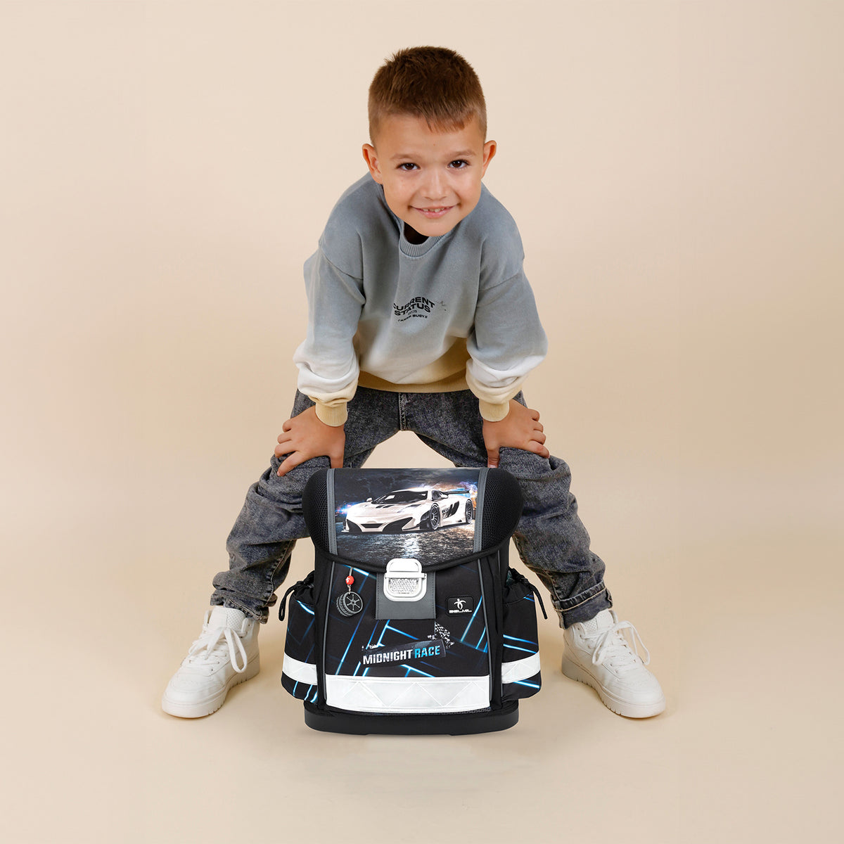 Ergonomic School Bag Set for Boys– Belmil Classy Midnight Turbo (4 pcs)