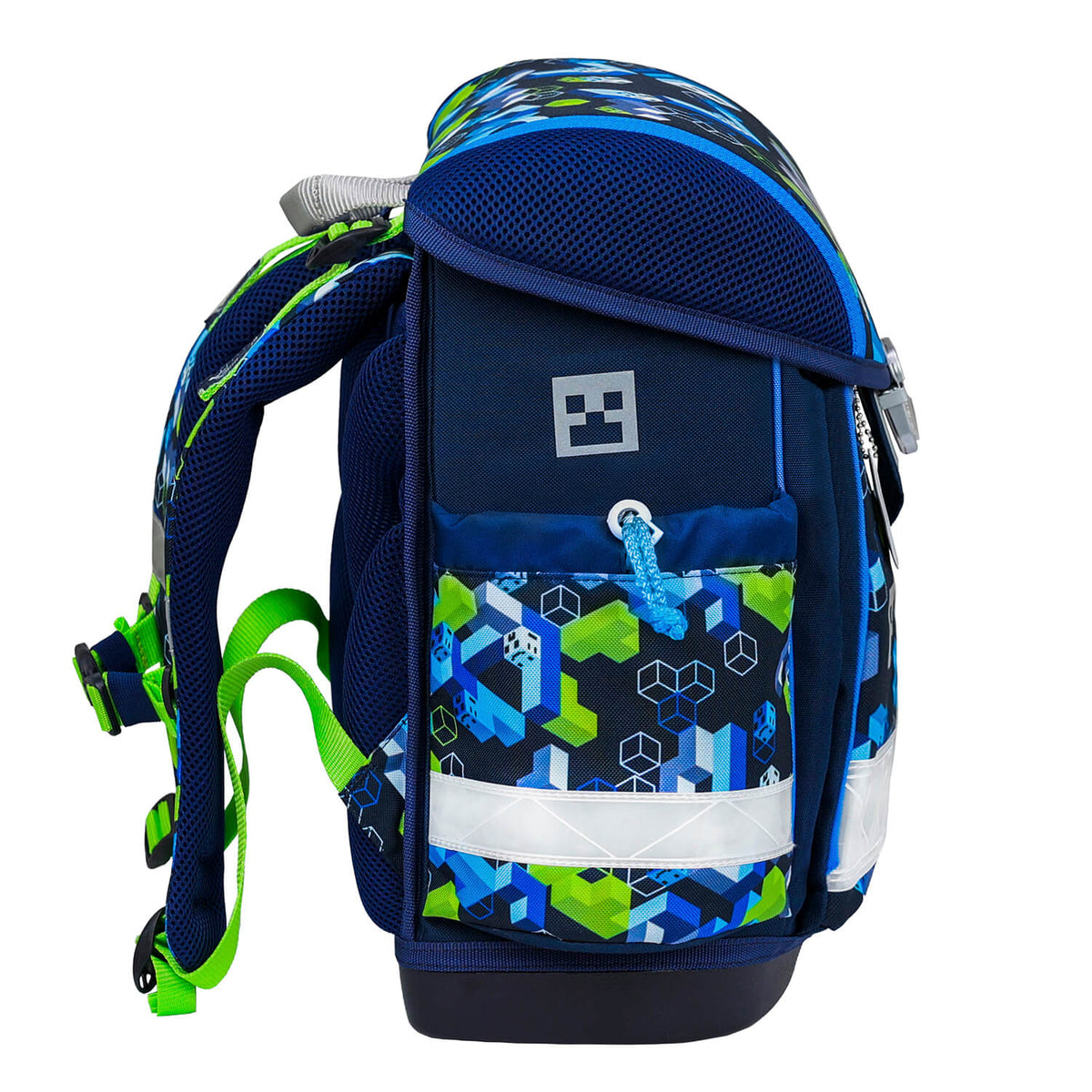 Ergonomic School Bag - Belmil Classy Pixel Cube Game