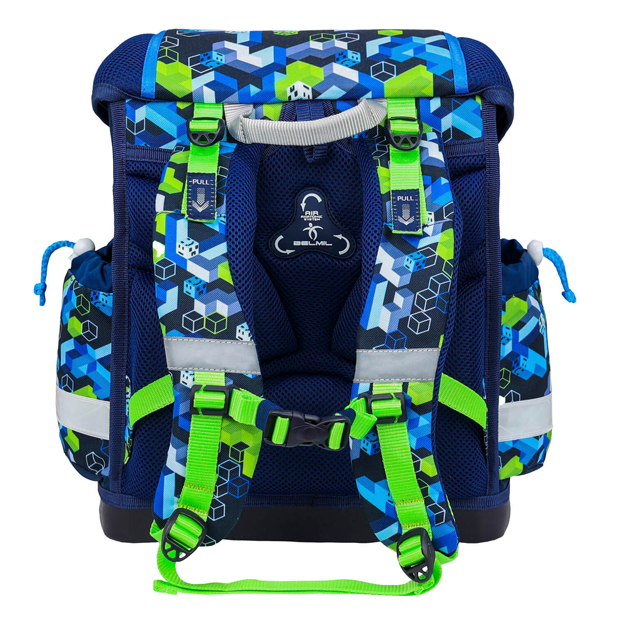 Ergonomic School Bag - Belmil Classy Pixel Cube Game