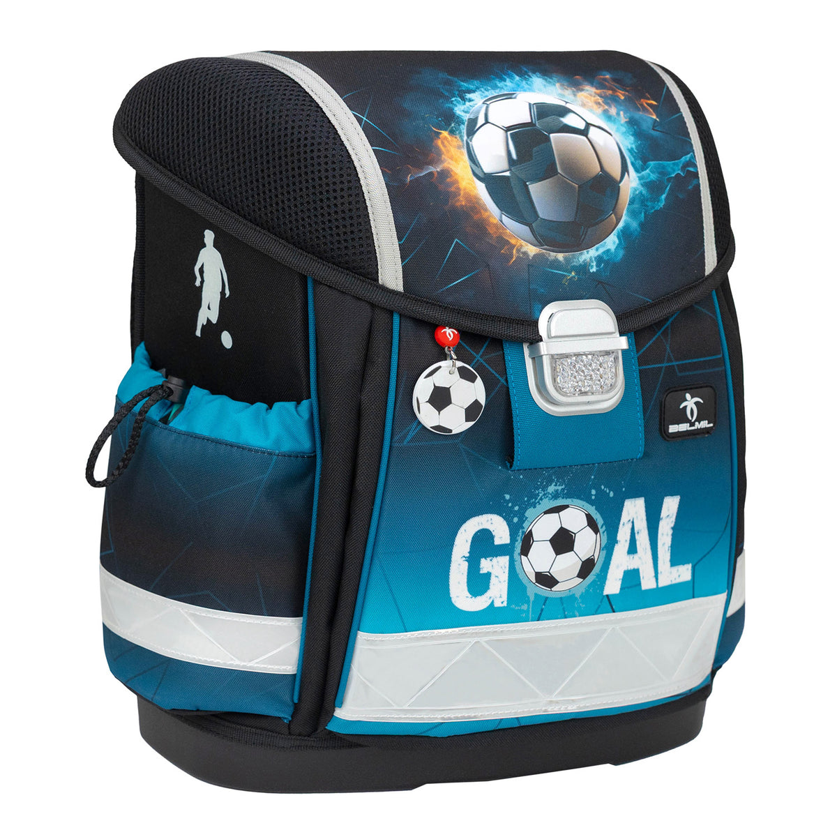 Ergonomisches Schulranzen-Set für Jungen – Belmil Classy Storm Goal (4-tlg.)