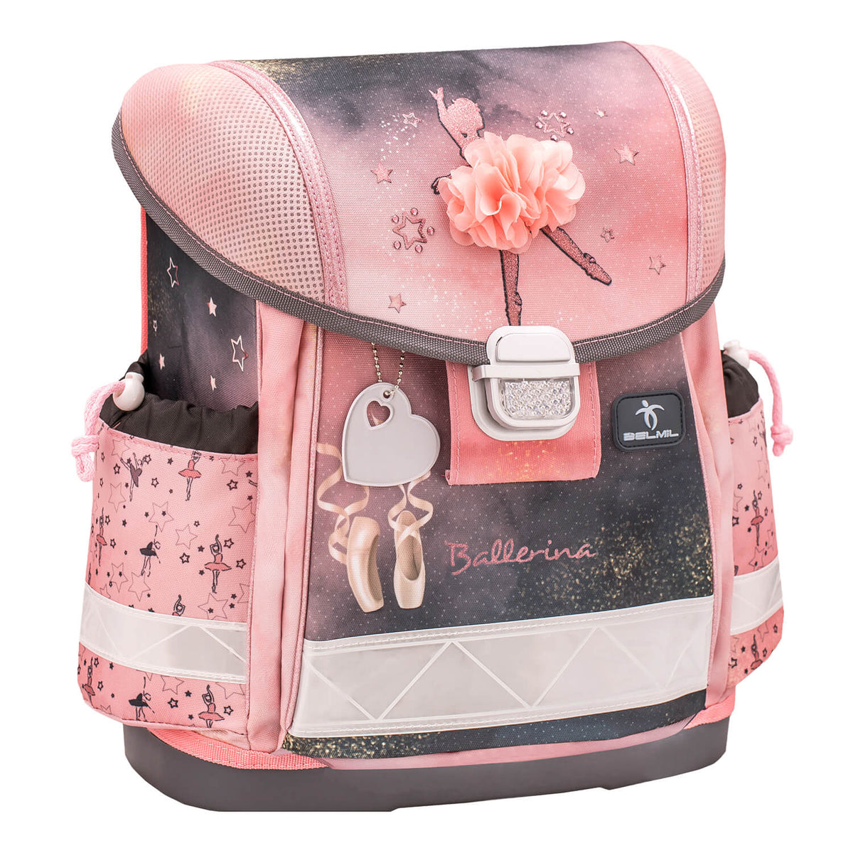 Unicorn raincoat from the Belmil Ergonomic School Bag Set for Girls “Ballerina Black Pink” Design + Unicorn Raincoat – 4-Piece Back-to-School Bundle.