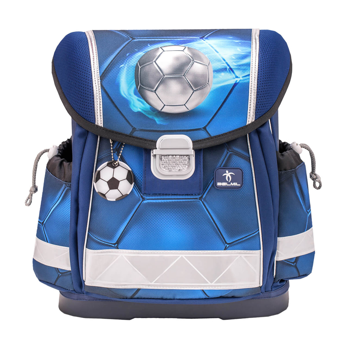 Close-up of the Ergonomic School Bag Set for Boys– Belmil Classy Football 4 (4 pcs) highlighting the breathable back padding.