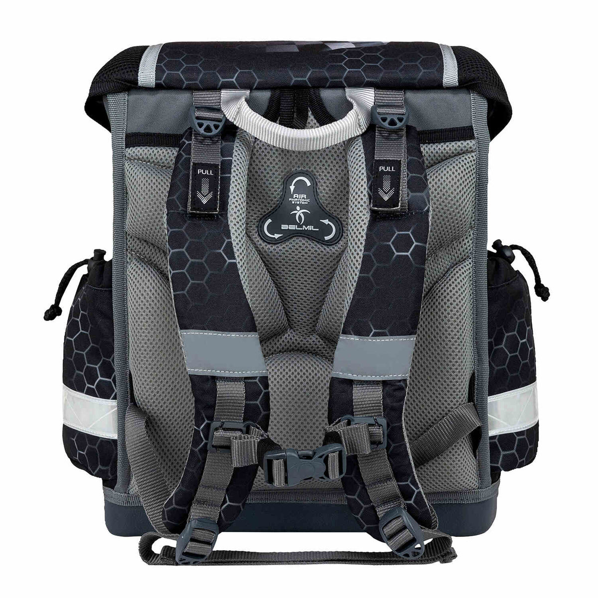 The Ergonomic School Bag Set for Boys – Belmil Classy Race it (5 pcs) with organized interior compartments for versatile storage.
