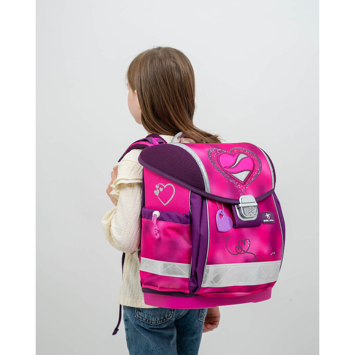 Ergonomic School Bag – Belmil Classy Shiny Pink