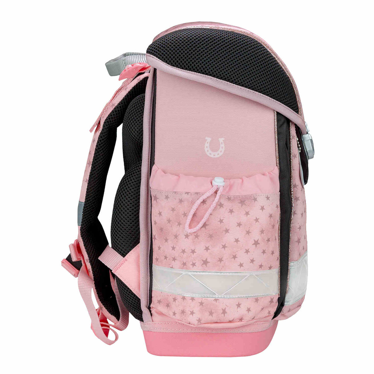 View of the Ergonomic School Bag Set for Girls – Belmil Classy Star Horses (4 pcs) that emphasizes the lightweight construction, weighing only 930-990g.