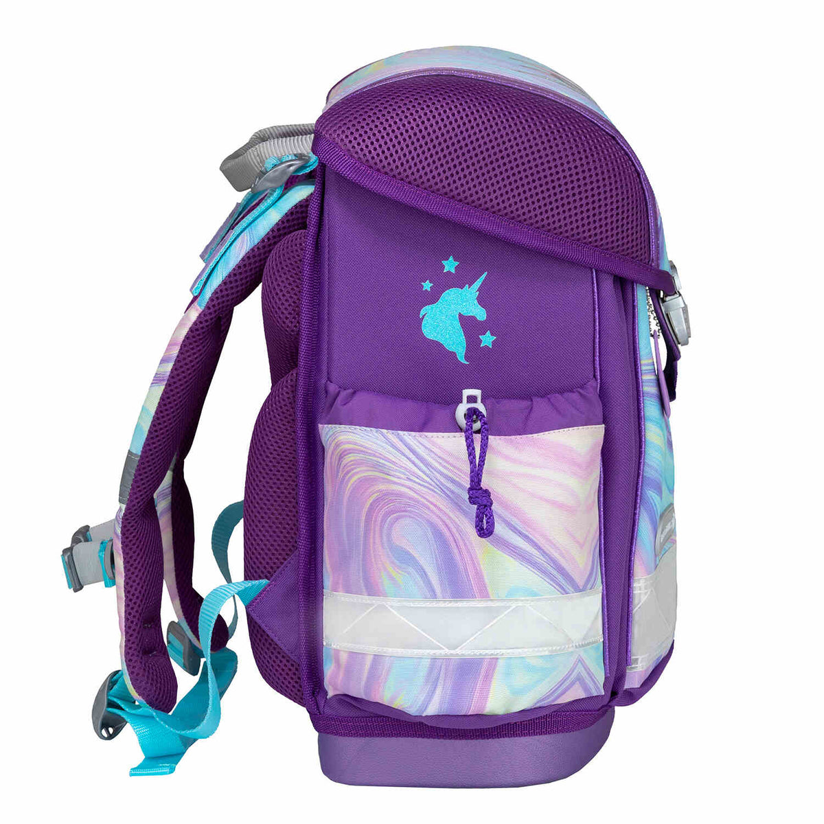 Close-up of the drawstring gym bag included in the Ergonomic School Bag Set for Girls – Belmil Classy Unicorn Dream (4 pcs).