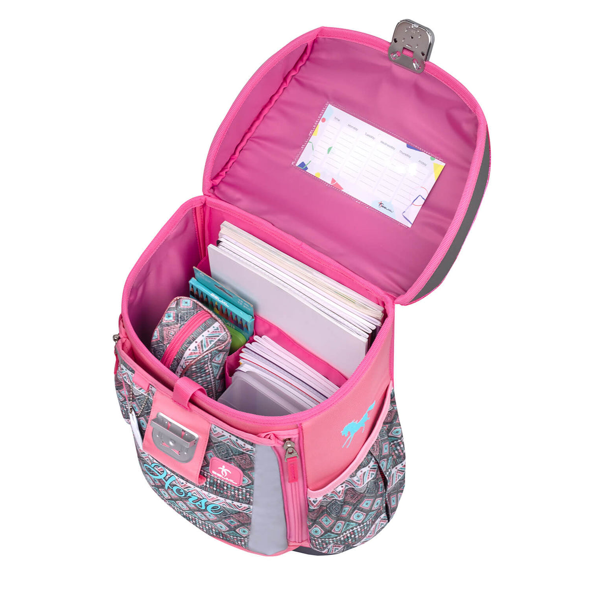 Customize Me Horse Aruba Blue schoolbag set 4 pcs