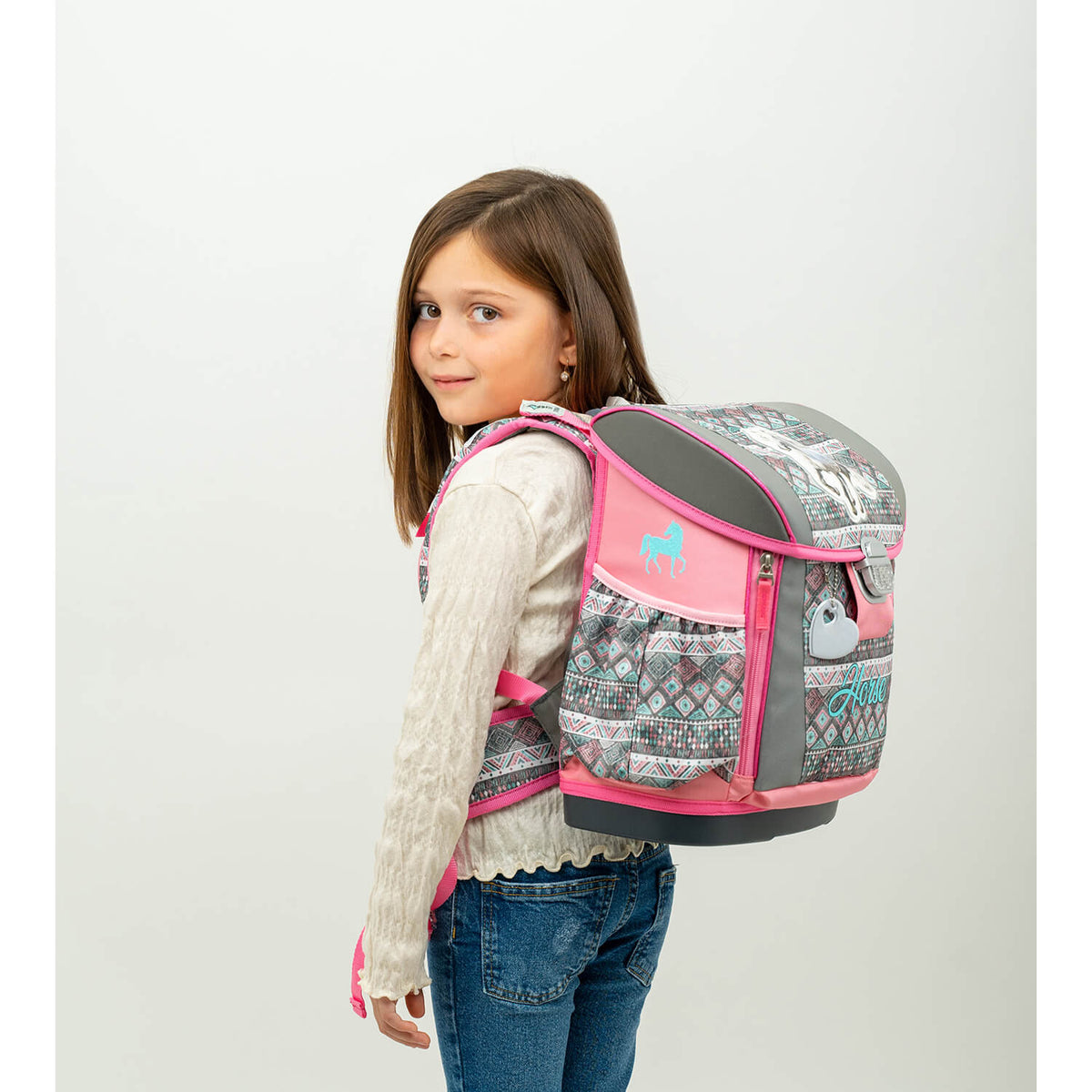 Customize Me Horse Aruba Blue schoolbag set 4 pcs