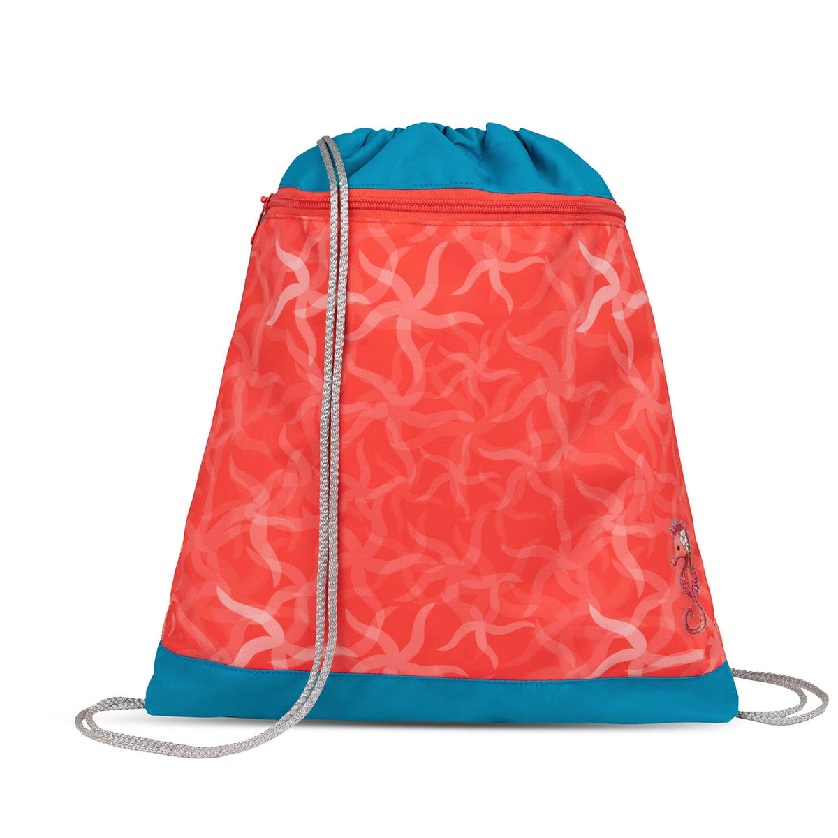 Complete look at the Belmil Mini-Fit Ergonomic School Bag Set “Sea Queen” Design + Unicorn Raincoat – 5-Piece Compact and Comfortable School Starter Set highlighting all included pieces.