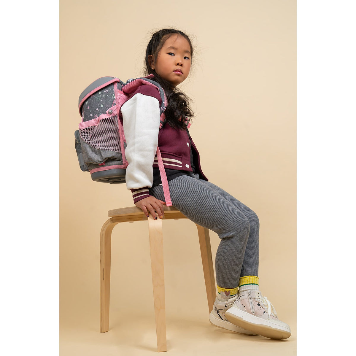 Bright and colorful Mini-Fit Shine Bright schoolbag set 4 pcs with adjustable straps, designed for comfort. Ergonomic School Bag Set for Girls – Belmil Mini-Fit Shine Bright (4 pcs).