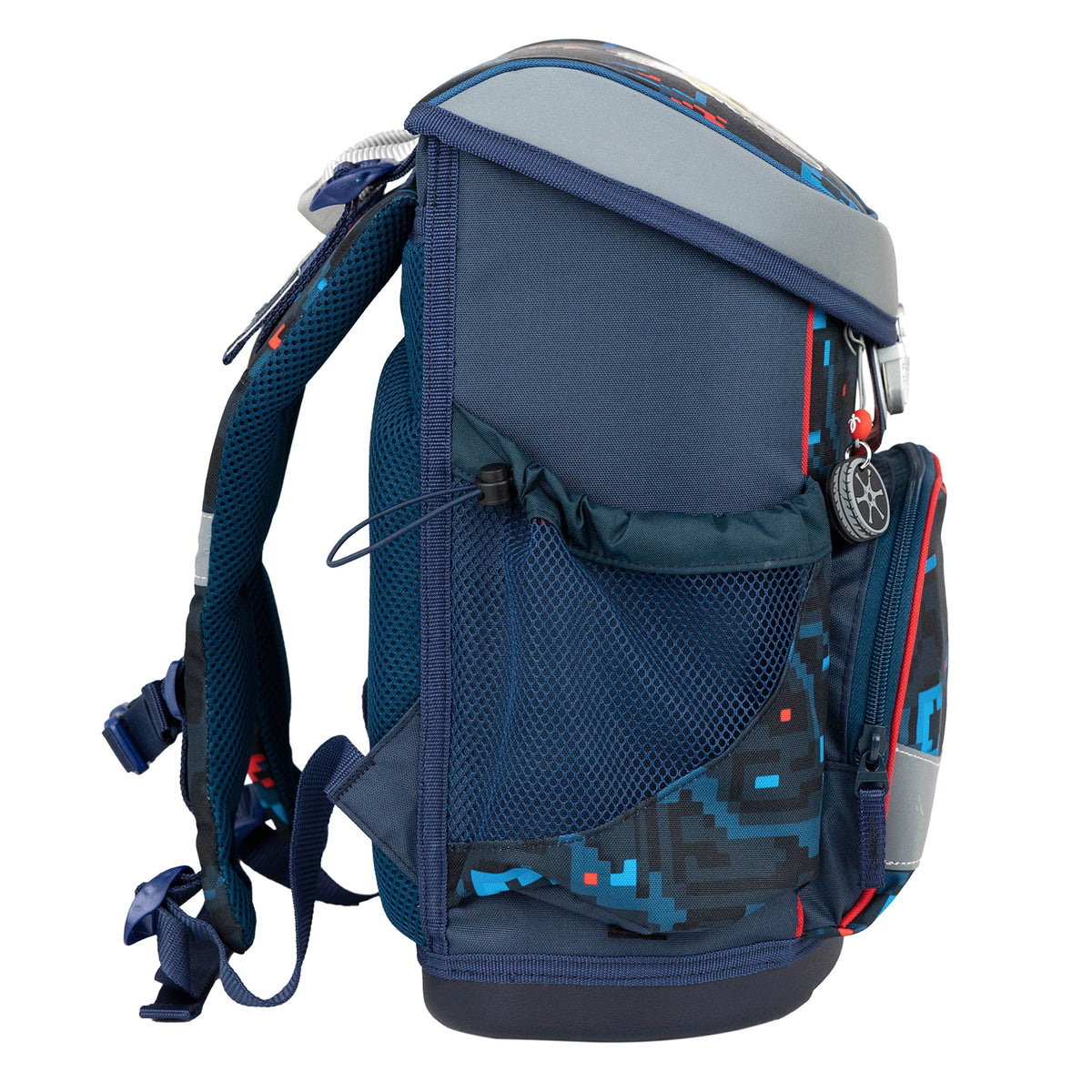 Interior compartments of the Ergonomic School Bag Set for Boys – Belmil Mini-Fit PixelTrak (4 pcs) with spacious A4 compatible storage.
