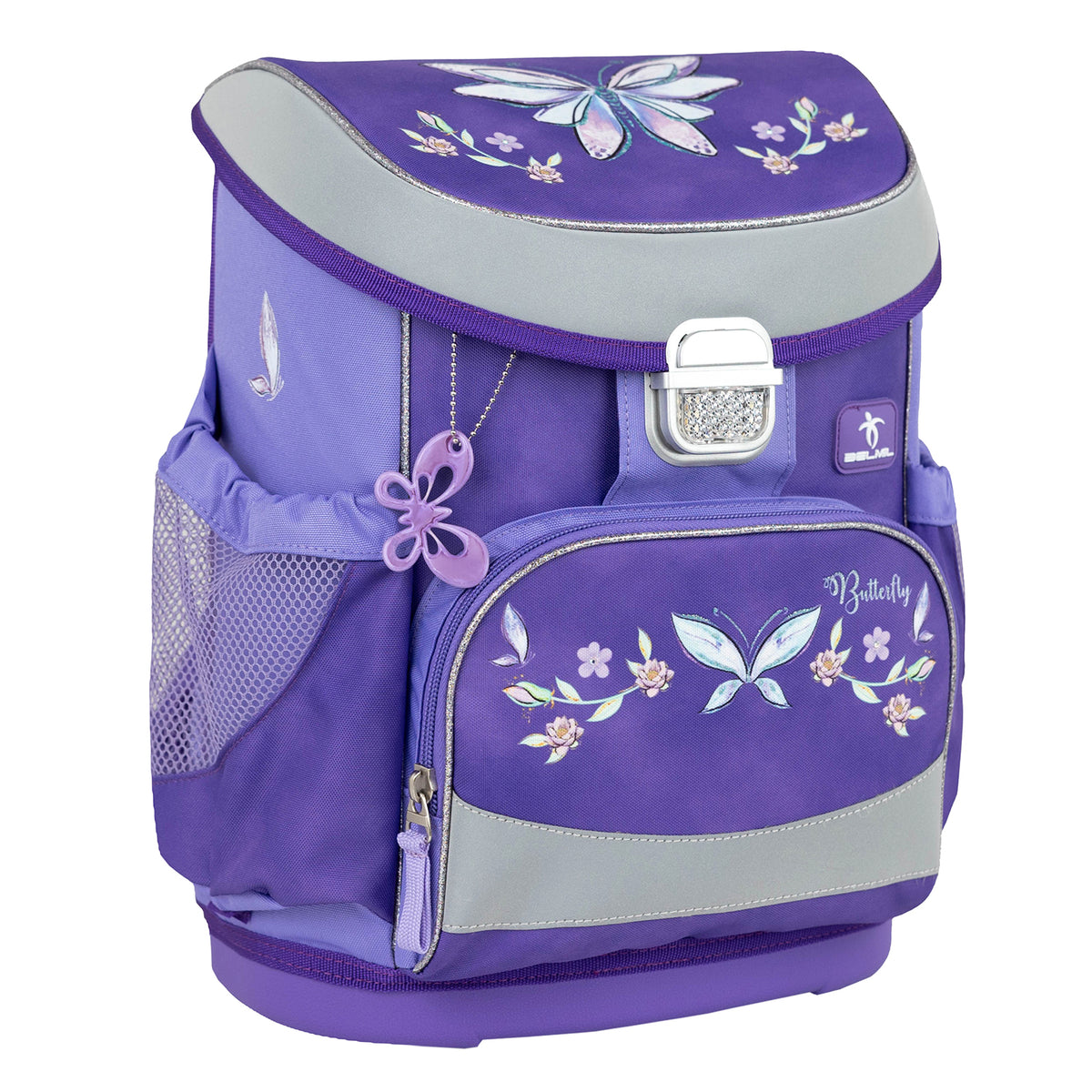 Close-up of the breathable back padding of the Ergonomic School Bag Set for Girls – Belmil Mini-Fit Starlight Wings (4 pcs) ensuring comfortable wear.