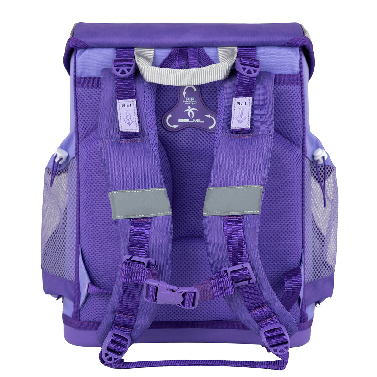Safety features of the Ergonomic School Bag Set for Girls – Belmil Mini-Fit Starlight Wings (4 pcs) including reflective elements for visibility.