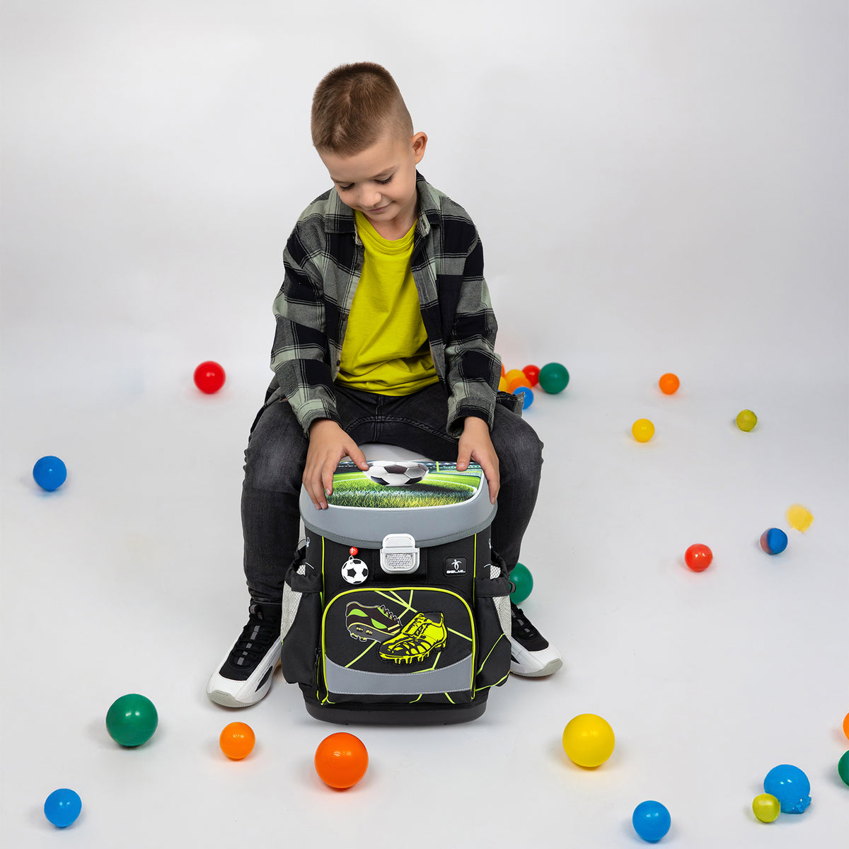 Ergonomic School Bag Set for Boys – Belmil Mini-Fit Champion's Kick (4 pcs)
