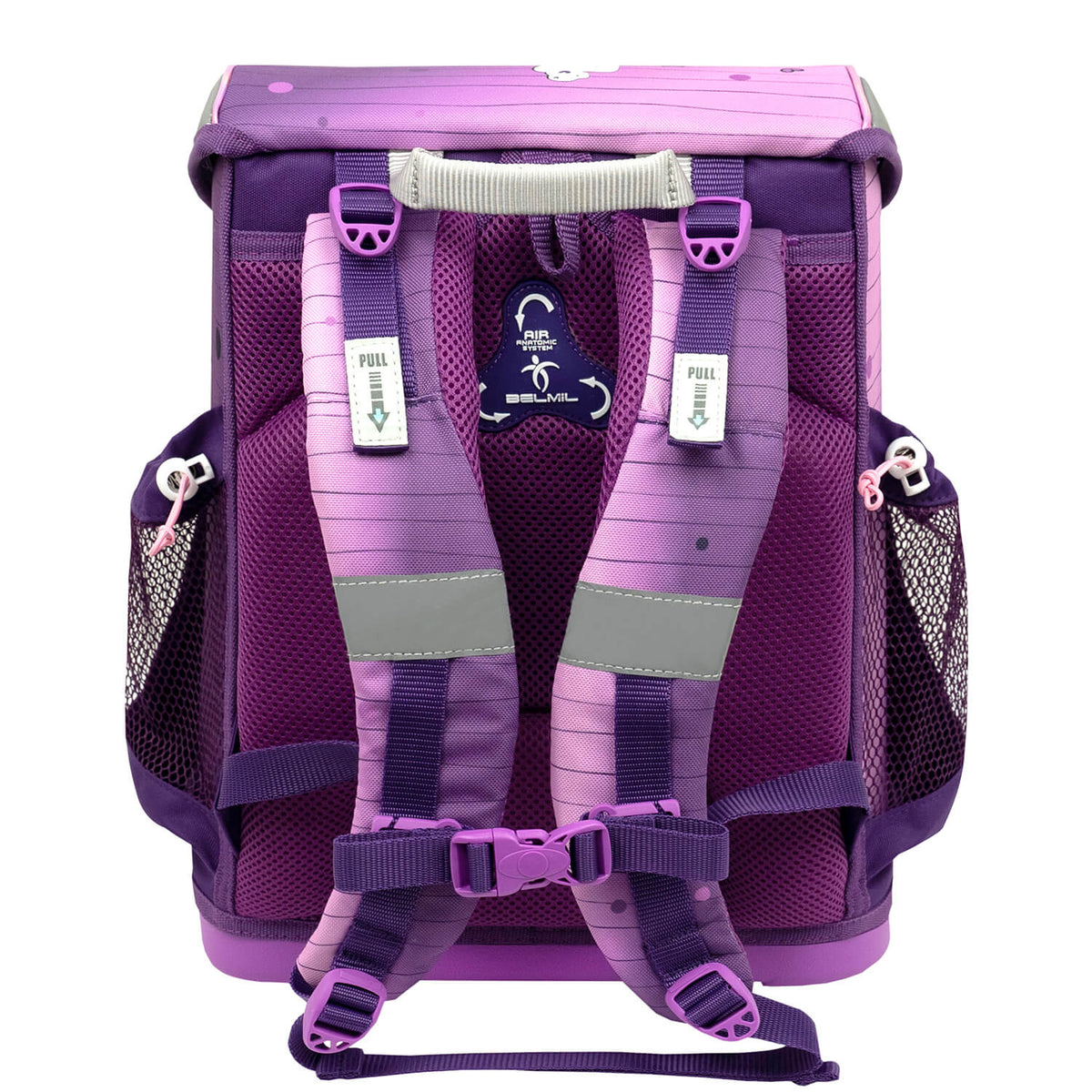 Mini-Fit Little Caty schoolbag set 4 pcs with breathable back padding, certified by the German AGR Institute for comfort.