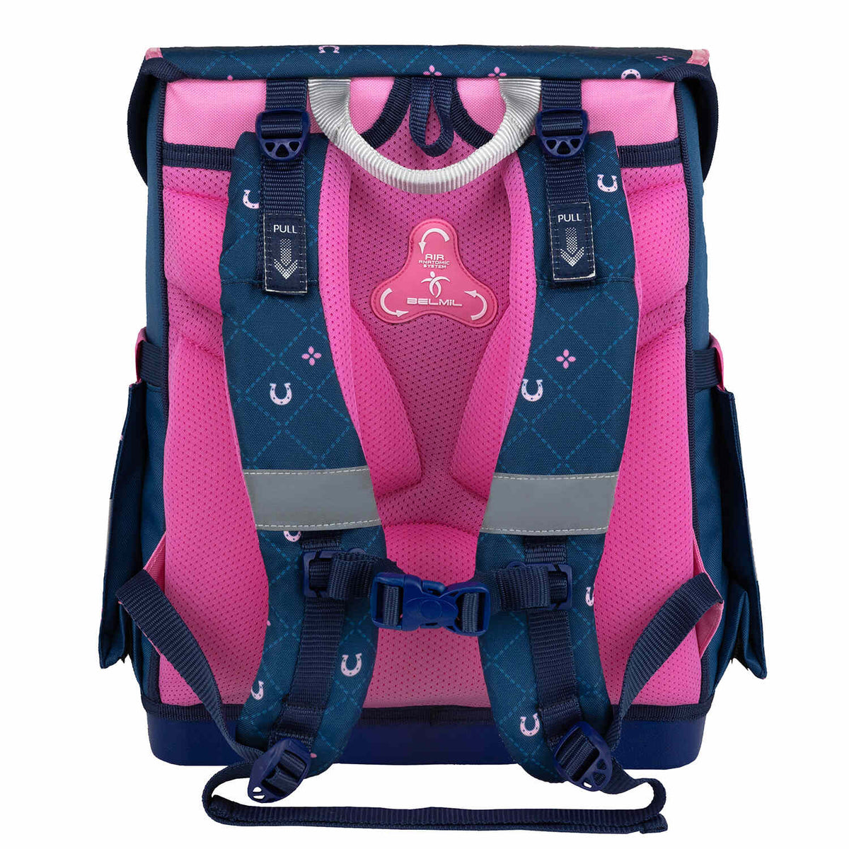 Compact Meet Your Horses schoolbag set 5 pcs from Belmil – Ergonomic School Bag Set for Girls, ideal for students 110 cm tall.