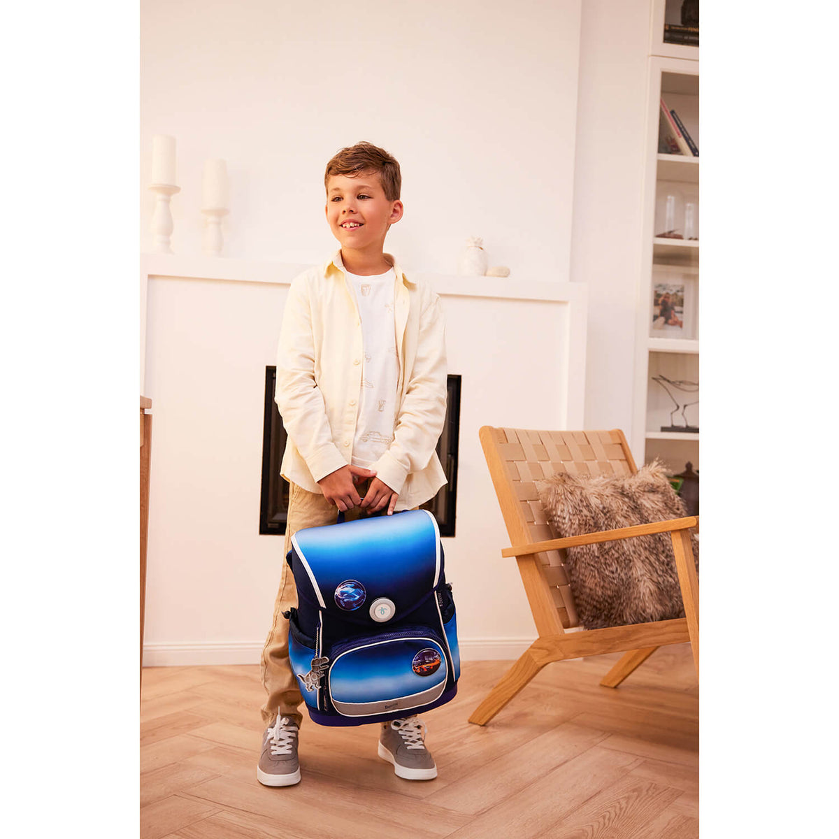 Premium Compact Plus Blue Navy Schulranzen Set 5tlg.