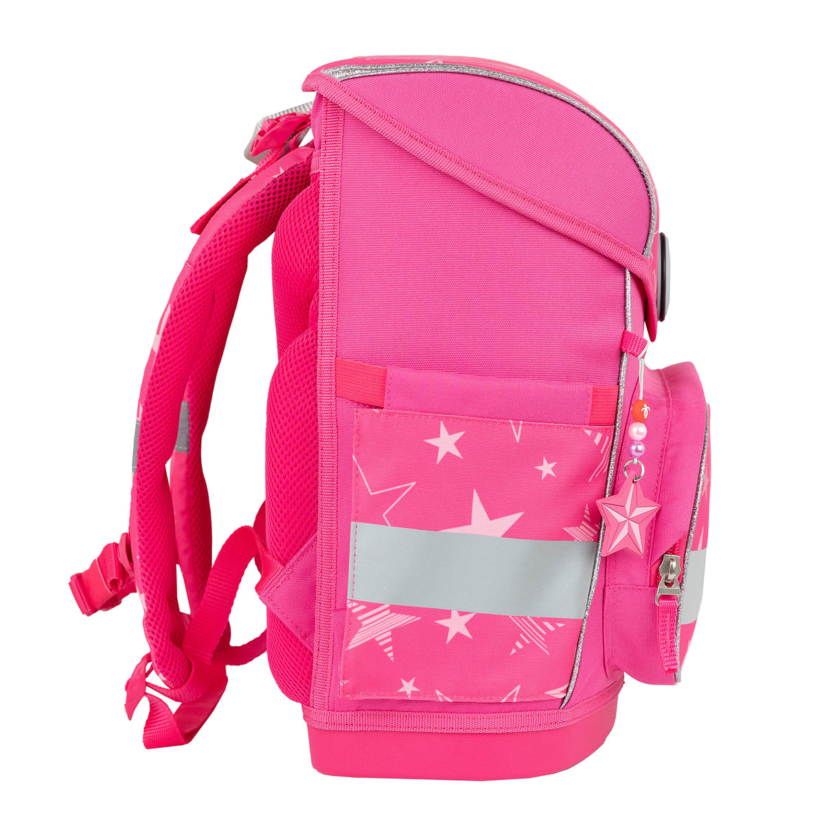 Adjustable shoulder straps of the Belmil Compact Ergonomic School Bag, ensuring a perfect fit for young girls.