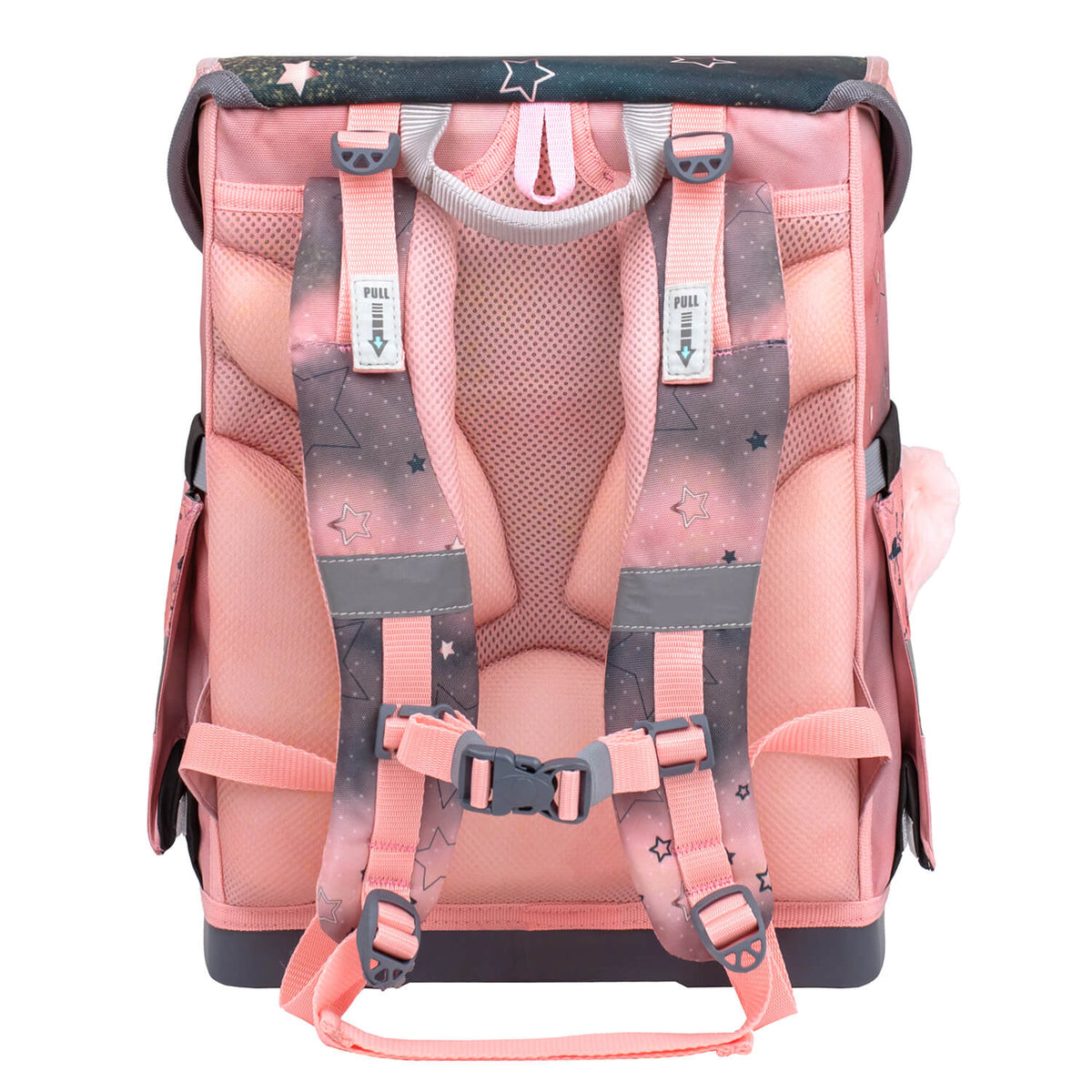 Compact Ballerina Black Pink schoolbag set 4 pcs displayed with accessories, illustrating trendy patterns and practicality, from Belmil's Ergonomic School Bag Set for Girls.