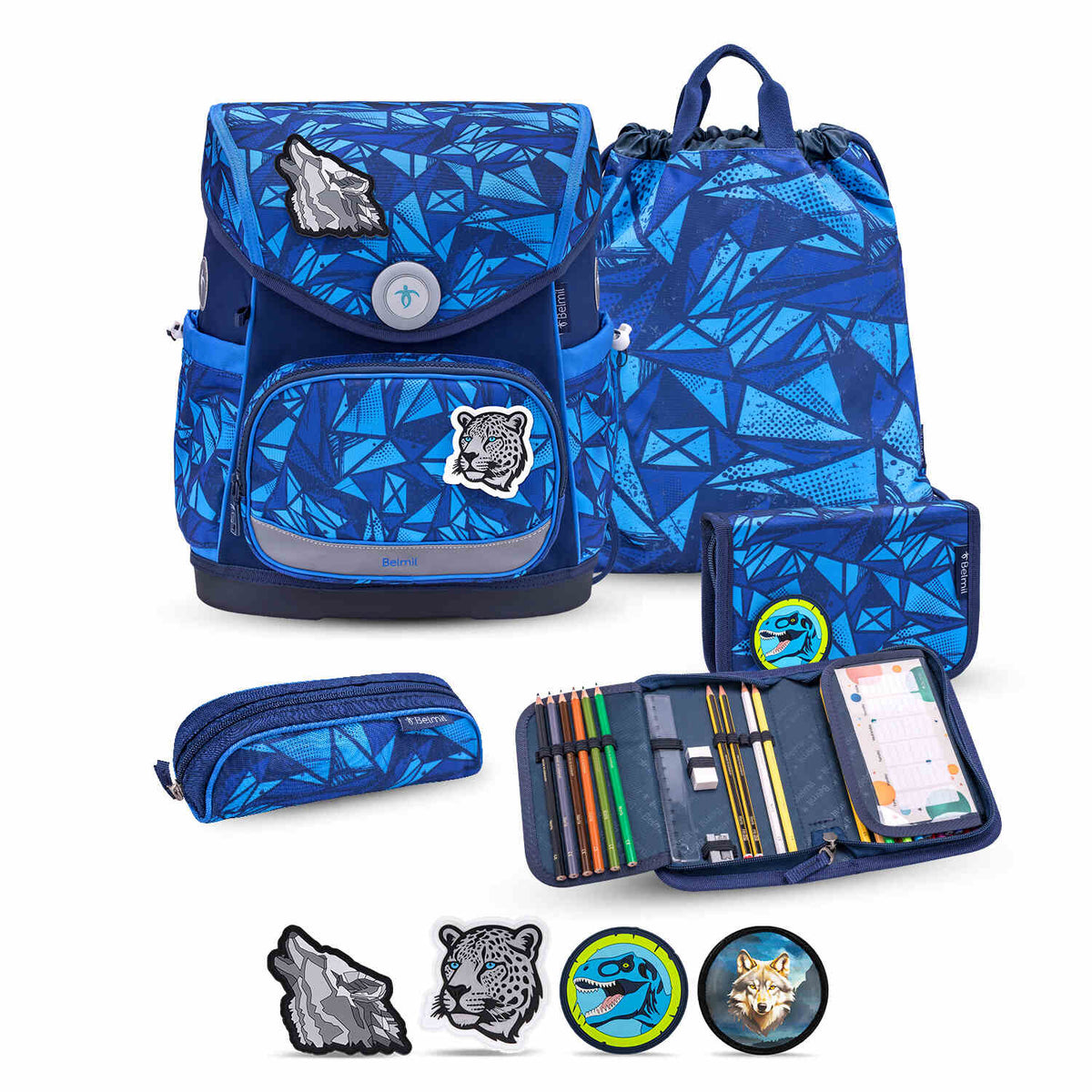 Premium Compact Plus Glacier Blue Schulranzen Set 5tlg.