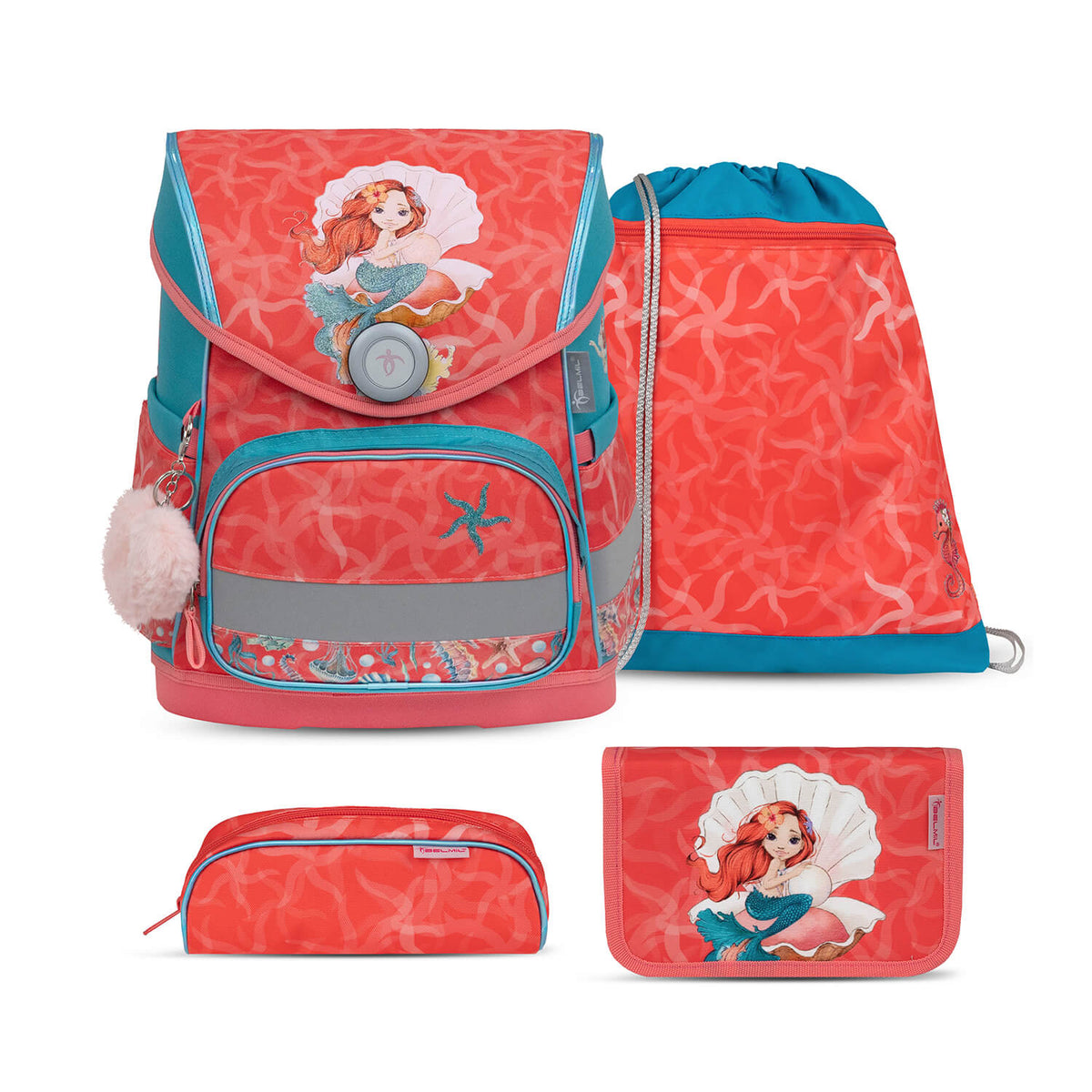 Compact Sea Queen Schulranzen Set 5 tlg.