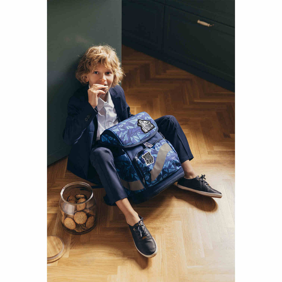 Premium Belmil School Bag Set for Boys – Smarty Plus Glacier Blue schoolbag set 5 pcs