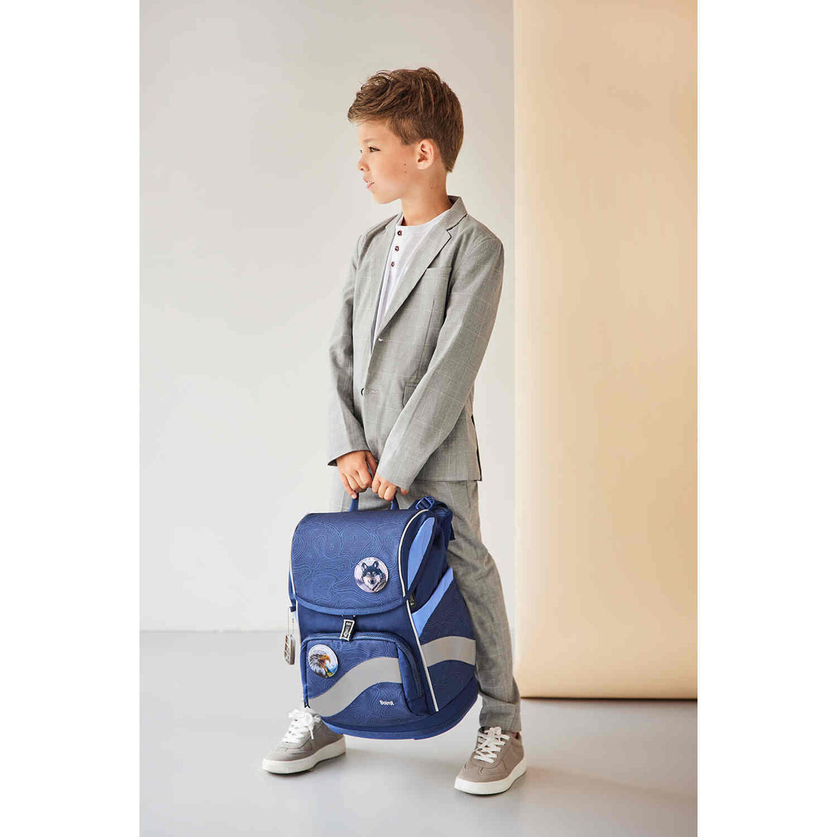 Premium Belmil School Bag Set for Boys – Smarty Plus Topographic schoolbag set 6 pcs