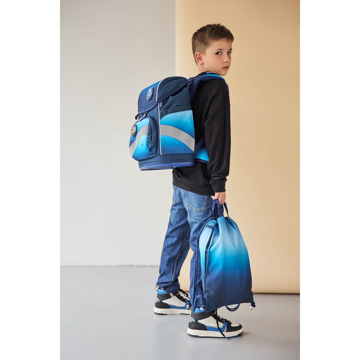Premium Belmil School Bag Set for Boys – Smarty Plus Blue Navy schoolbag set 6 pcs